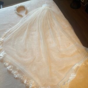 Wedding dress + vail